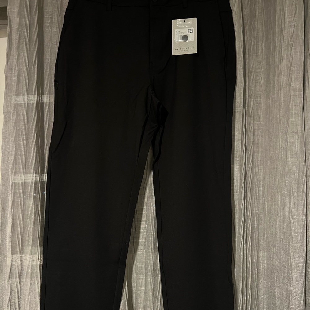 BYLT Basics Men's Charcoal Dress Pants